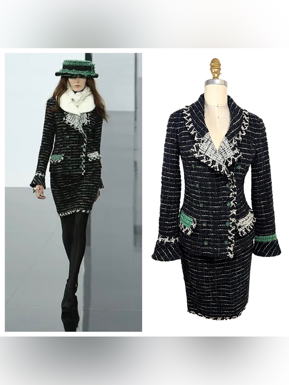 Chanel Fall 2009 Runway Look 22 Bouclé Tweed Jacket & Skirt Set
